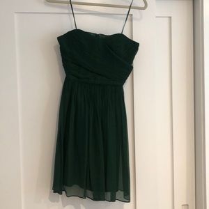 Gorgeous emerald silk dress